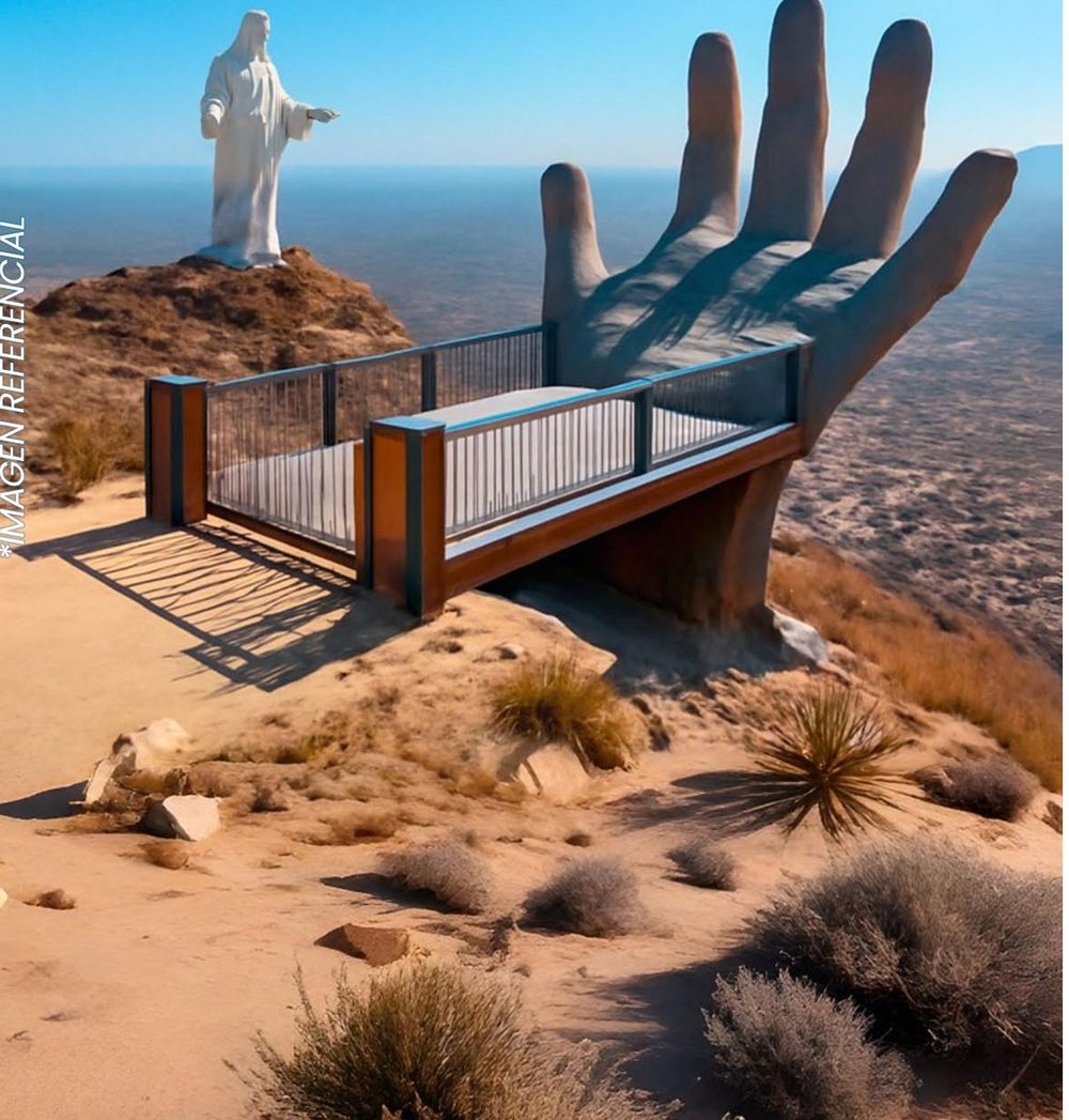 Mirador y estatua de Cristo en Cumbre Real